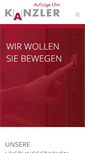 Mobile Screenshot of kanzler-aufzuege.de